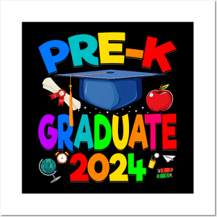 Preschool Graduation 2024 Pre-k Graduate Kids Boys Girls Posters and Art